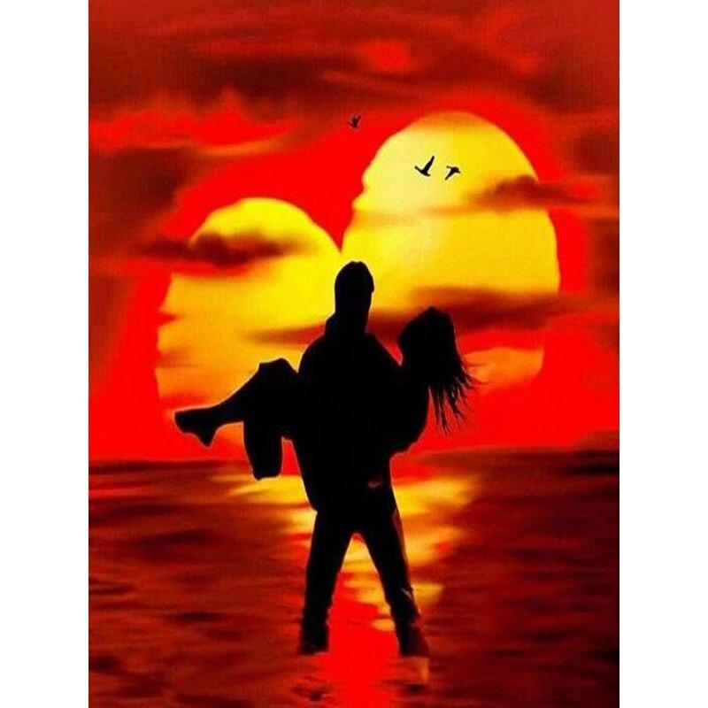 

5D DIY Алмазная вышивка Картина Цветы Рисунок Красный Пейзаж Полный круглый дрель Вышивка крестиком Мозаика Ручная работа Full Round 20x30CM