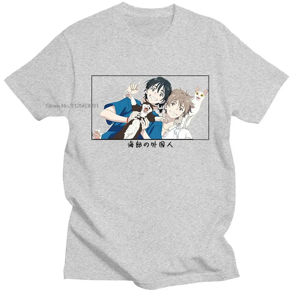 Umibe No Etranger Hashimoto Shun und Chihana Mio Japanische Klassische Comics Druck Sommer Wild Locker 100% Baumwolle s T-Shirt