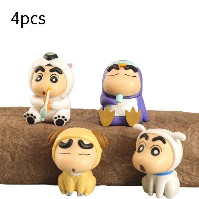 

Collectible Crayon Shin-chan Figures Set Cute Car Dashboard Ornaments Pvc Toys