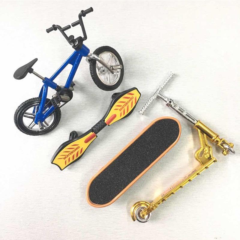 Mini Finger Bike and Skateboard Toy Set