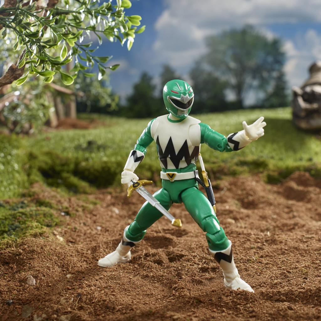 Power Rangers Lightning Collection Lost Galaxy Green Ranger 6-inch Premium Collectible Action Figure Toy with Accessories, Ages 4 and Up, F4509