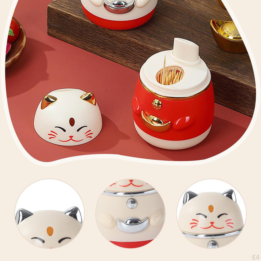 Toothpick Holder Chinese Year Decoration Tabletop Ornament Portable for Home