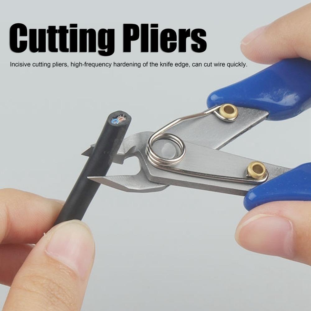 Streamlined Handle Electronic Diagonal Pliers PVC Handle Stainless Steel Wire Cutter  Electronics