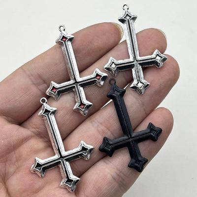 Red Inverted Cross Pendant Necklace - DIY Jewelry Accessories