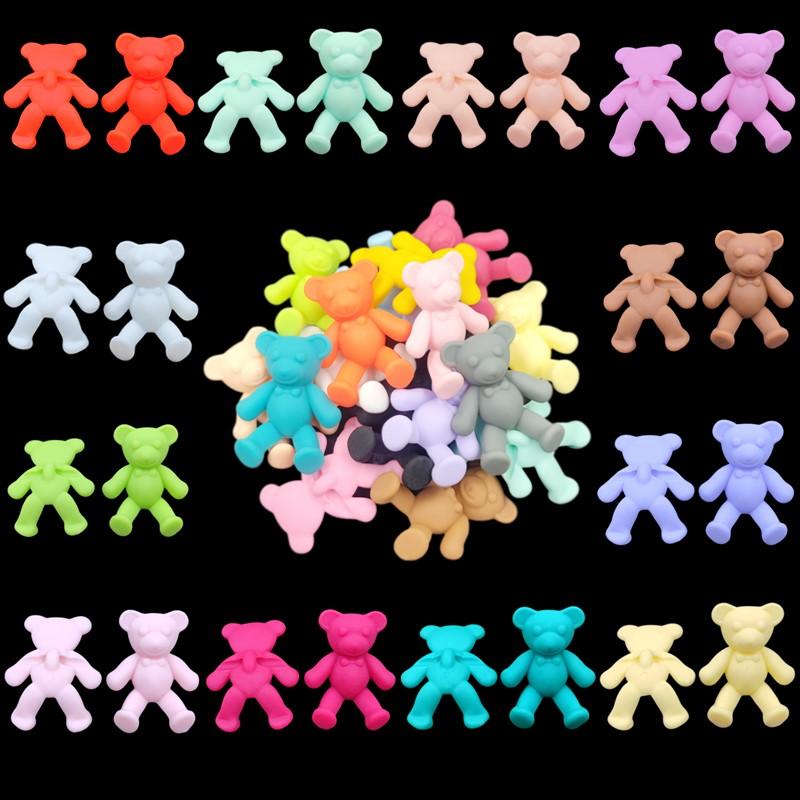 2 bucăți bijuterii colier brățară pandantiv culoare bomboane 33x30mm bricolaj pentru urs mat margele libere