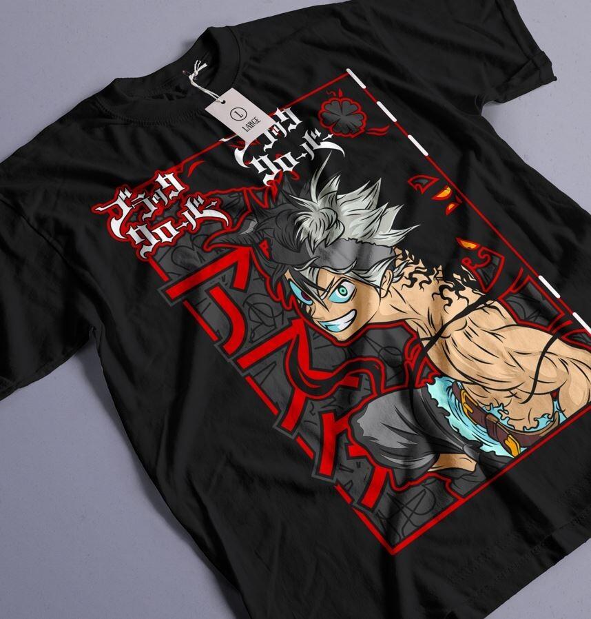

Black Clover Asta Yuno Anime Manga Tshirt Anime Manga Black Shirt All Size S