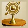 Alte Welt Globus Skulptur Goldene Armillarsphäre für Arbeitszimmer oder Wohnzimmer Dekoration