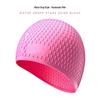3-Pack Pink Silicone Waterdrop Swim Cap