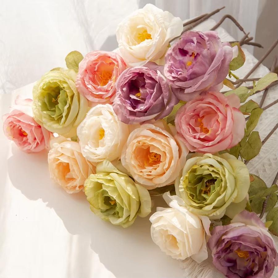 

1/3Pcs Artificial Flowers Caramel Rose Bouquets Festival Decoration for Home Garden Wedding Wreaths Bridal Accessories Clearance 1 Piece