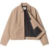 Carhartt WIP Fw24 W Dayton Jacket Triple Stitched Square Label Zipper Long Sleeve Collar Jacket Women jackets Peanut I034320-07E-4O