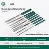 SATA Multi-Piece High Carbon Steel File Set: Triangle, Half-Round, Mini Shaping Tools for Woodworking.