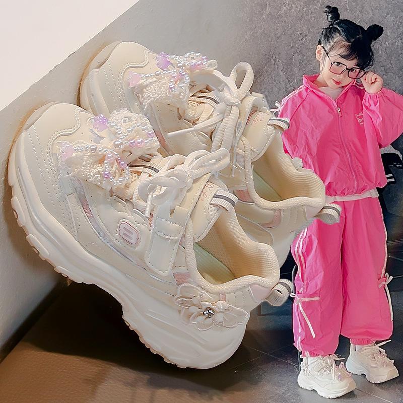 Spring New Lightweight and Comfortable Soft Sole Girls' All-match Non-slip Wear-resistant Sports Shoes
