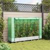 Vidaxl Raised Planter With Greenhouse, Rattan Look, 160X40X123 Cm