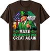 Patricks Day Great Again Trump Lover Drinking Beer Unisex T-Shirt