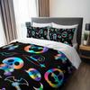 Halloween Bedding Set Colorful Funny Ghosts Print Cozy Duvet Cover Set King Queen Twin Single Size Birthday Gift Bedroom Decor