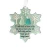 Snowflake-Shaped Sea Glass Friendship Decor, Sea Glass Christmas Tree Friendship Ornament, Inspirational Keepsake Ornament P9N0