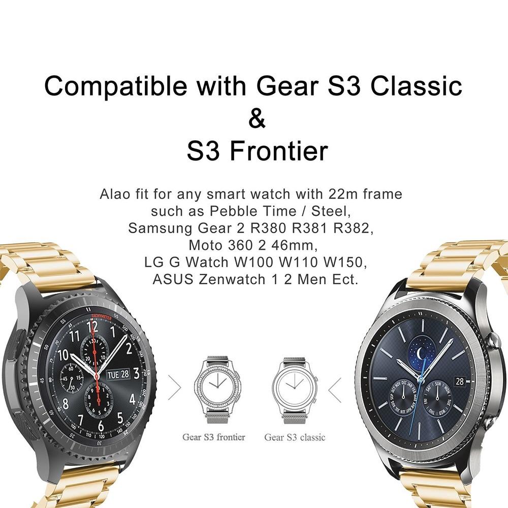 20 мм / 22 мм металлическая лента браслет для Apple Samsung Galaxy Watch 3  42 мм активная шестерня S3 Amazfit GTS 2 GTR GTR2 Huawei GT 2E Pro ремешок  купить недорого —