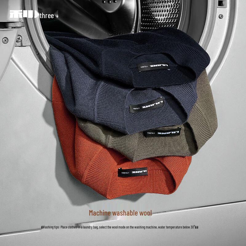 LILANZ Men's Slim Fit Machine Washable Pure Wool Sweater