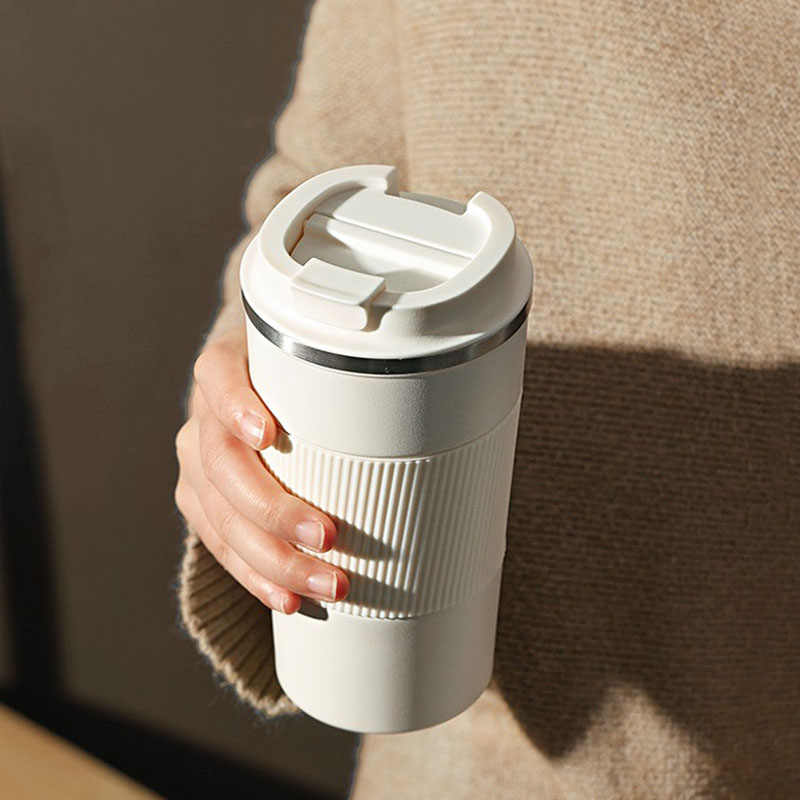 380/510ML Stainless Steel Thermal Cup Car Coffee Cup Insulated Flask Water Tumbler for Outdoor Sports Cold and Heat Thermal Mug