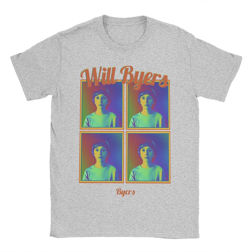 Men's Will Byers  T Shirts  Cotton Clothing Fashion Short Sleeve Crewneck Tee Shirt Printing T-Shirt