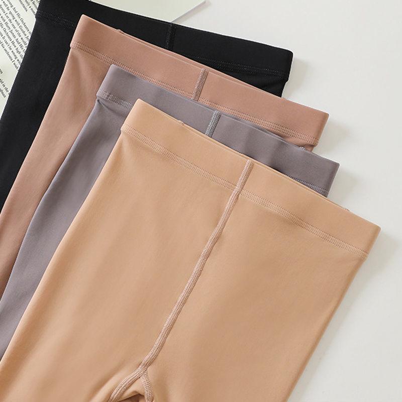 

Натуральные телесные леггинсы с двойным слоем, высокой талией, на бархатной подкладке, для осени/зимы One Size