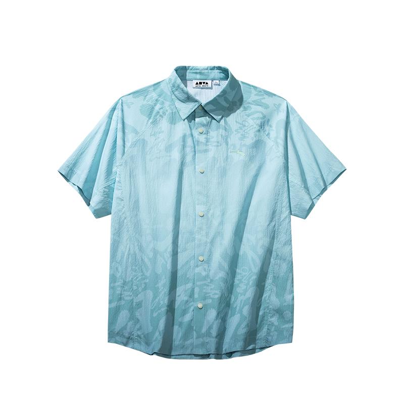 Anta Casual Series Simple Versatile Loose Fit Printed Short Sleeve Shirt Unisex shirts 172538102R-1