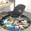 1pc Sailor Moon Anime Cartoon Design Round Carpet  Office Chair Mat, NonSlip Rug for Home Decor, Living Room, Bedroom, Game Room
