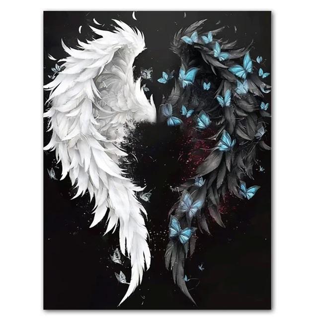 DIY Diamond Painting Cross Stitch Kit Angel Wings Rose Butterfly Full Square Diamond Mosaic New Collection 2024 Home Decor Gift