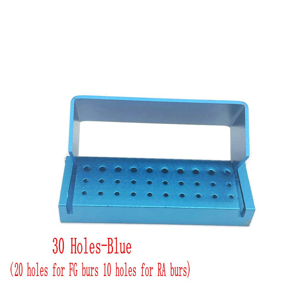 15/30 holes Dental Diamond Burs Holder Block Disinfection Box Autoclave ALUMINIUM Bur Holder Dentist Tools