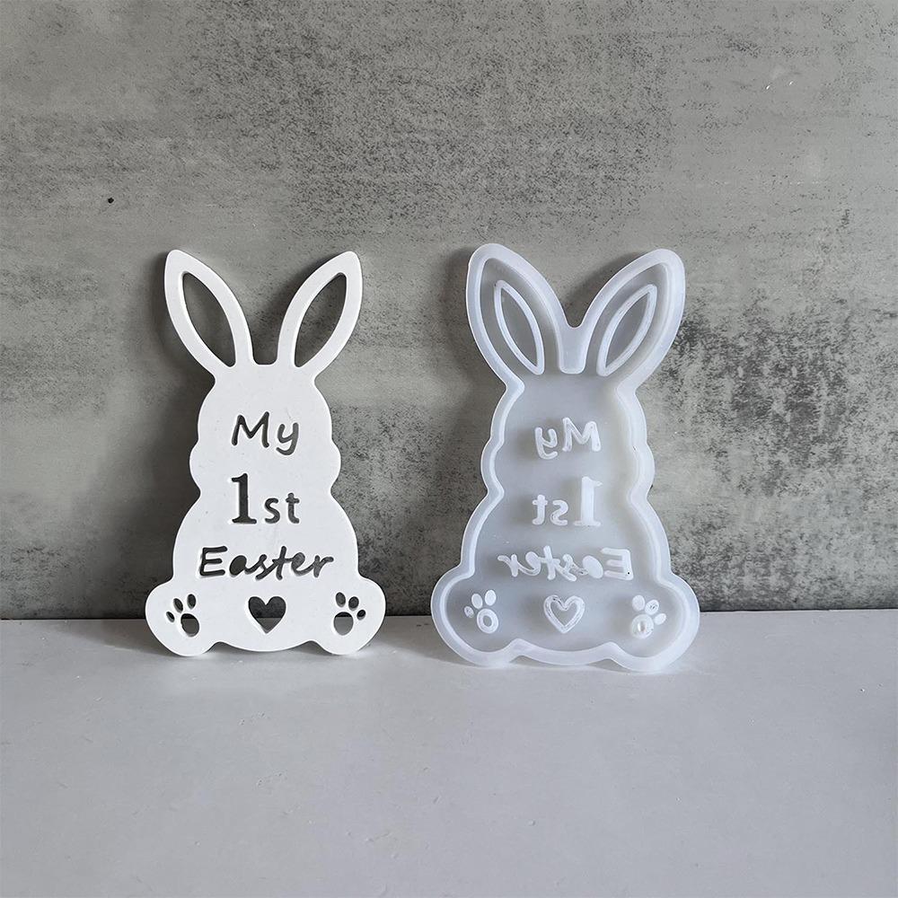 Hollow Bunny Plaster Drop Glue Mold Cartoon Rabbit Lamp Box Mold  Easter Ornament