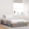 Ottoman Bed Without Mattress Taupe 120 X 190 Cm Fabric