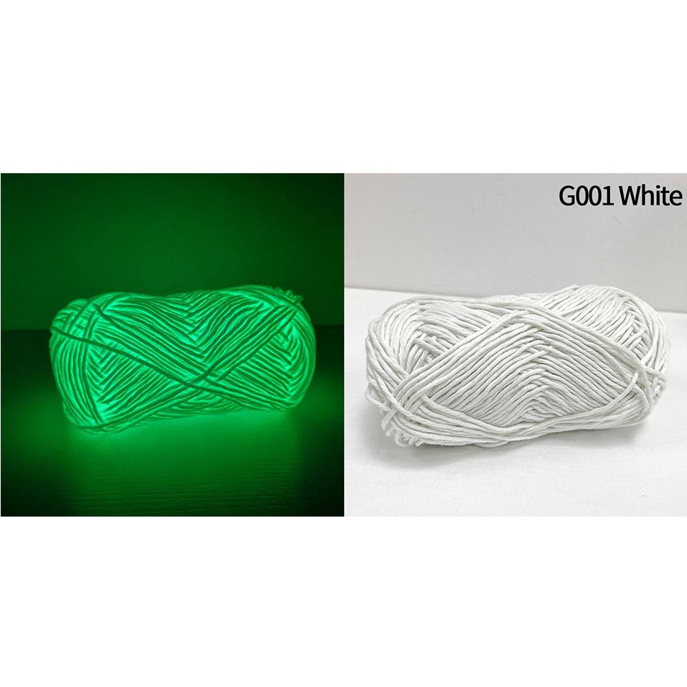 50g/roll Thread Glowing Yarn Glow In The Dark Knitted Yarn Skin-friendy Luminous Chunky Yarn  Sewing