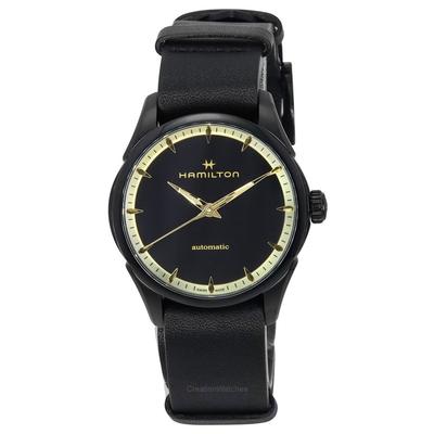 Jazzmaster Lederarmband Black Dial Automatic H32255730 Unisexuhr
