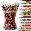 JOYIN 48PCS Halloween Pencils Bulk with Eraser, Colorful Fall Pencil Assortment, 12 Design Halloween Themed Stationery Set for Kid Girl Boy Trick or