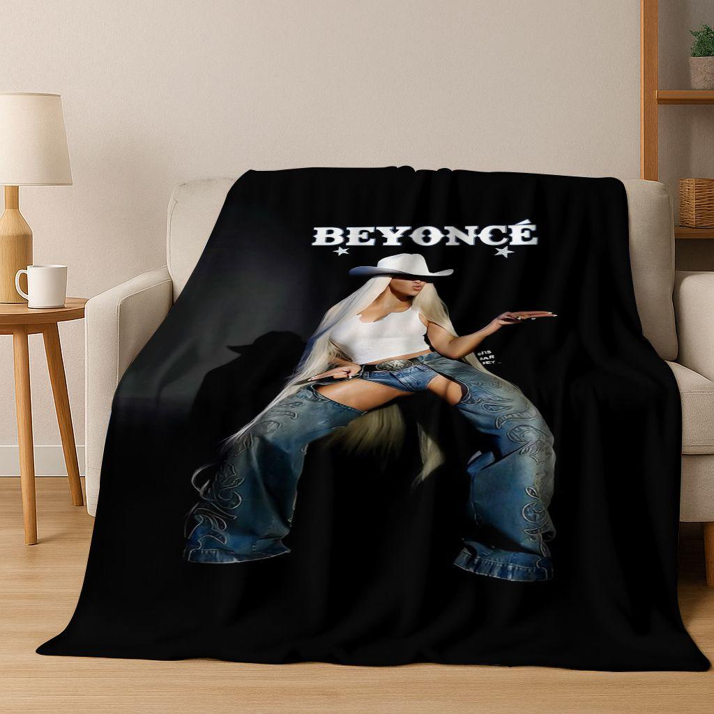 Moderne Popmusik Beyonce Kunst Flanelldecke, Gemütliche Weiche Überwurfdecke für Zuhause Schlafzimmer Bett Sofa Picknick Büro Abdeckung Geschenk Kind