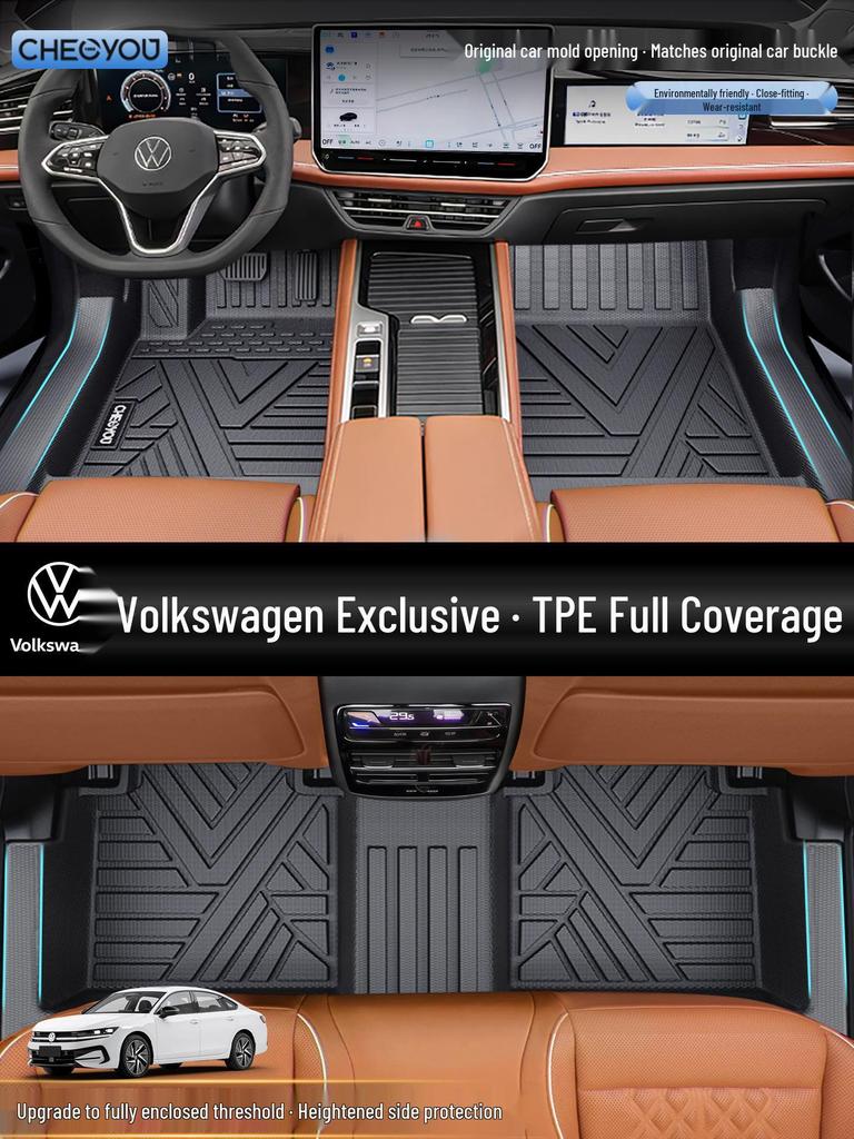 Cheliyou Full Coverage Upgraded Floor Mats for Volkswagen Sagitar, Tiguan, Lavida, Passat, Magotan, and Tayron.