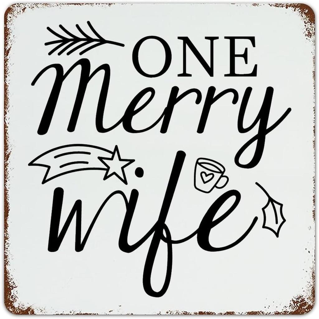 Christmas Metal Wall Art for Home Living Room Kitchen Decor