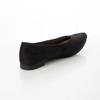 IK Plus Center Seam Flat Pumps, 4025-25, Women's, Black Suede, Size 21.5 cm, 3E