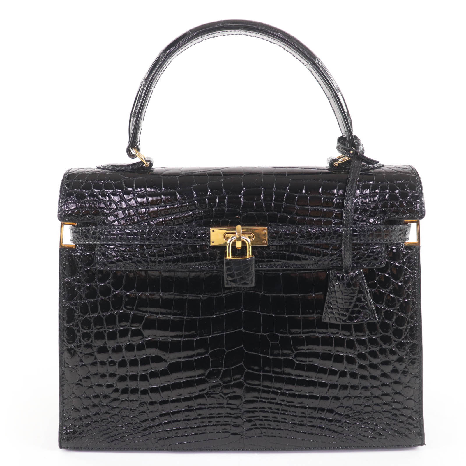 

Very Good MORABITO Handbag Scala 28 Cadena with key, crocodile leather black Used