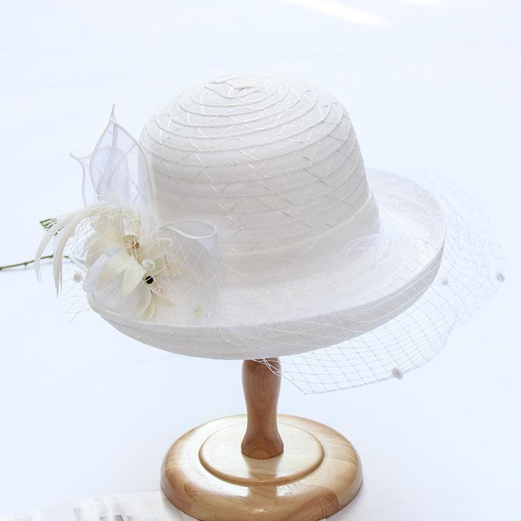 Summer Crimped Mesh Top Hat, Fashion Celebrity Fashion Hat, Outdoor Sunshade Basin Hat, Women'S Sunscreen Sun Hat