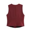 Womens Slim Fit V-Neck Sleeveless Vest Single Breasted Casual Fashion Waistcoat