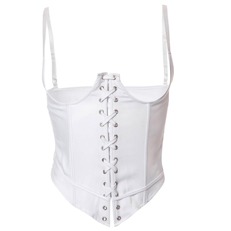 Модные однотонные корсетные топы Поддержка груди Элегантный пэчворк Формирователь изгибов Бюстье с завязками для женщин S