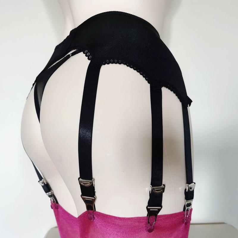 Women's European & American High-Waisted Sexy 10-Hook Body Shaping Garter Belt Lingerie