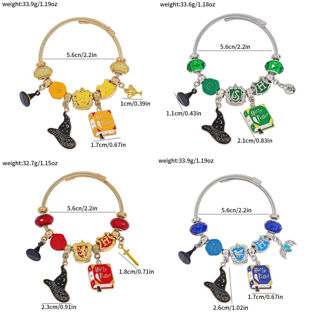 Braccialetto Charm Edizione da Collezione Harry Potter Con Ciondolo in Lega di Zinco Per Regalo