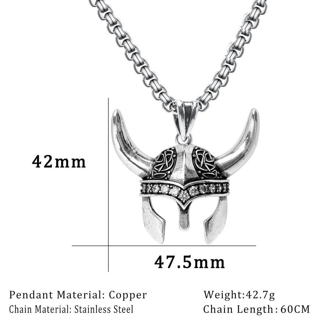 Punk Gothic Helmet Pendant Necklace - Edgy, Dark Style