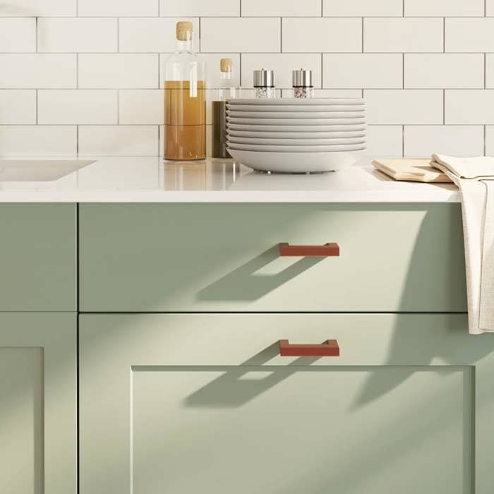 VidaXL Cabinet Handles 10 Pcs, Cupboard Handles, T-Shaped Handles Kitchen Home Interior, Bronze 64 Mm Steel 155404