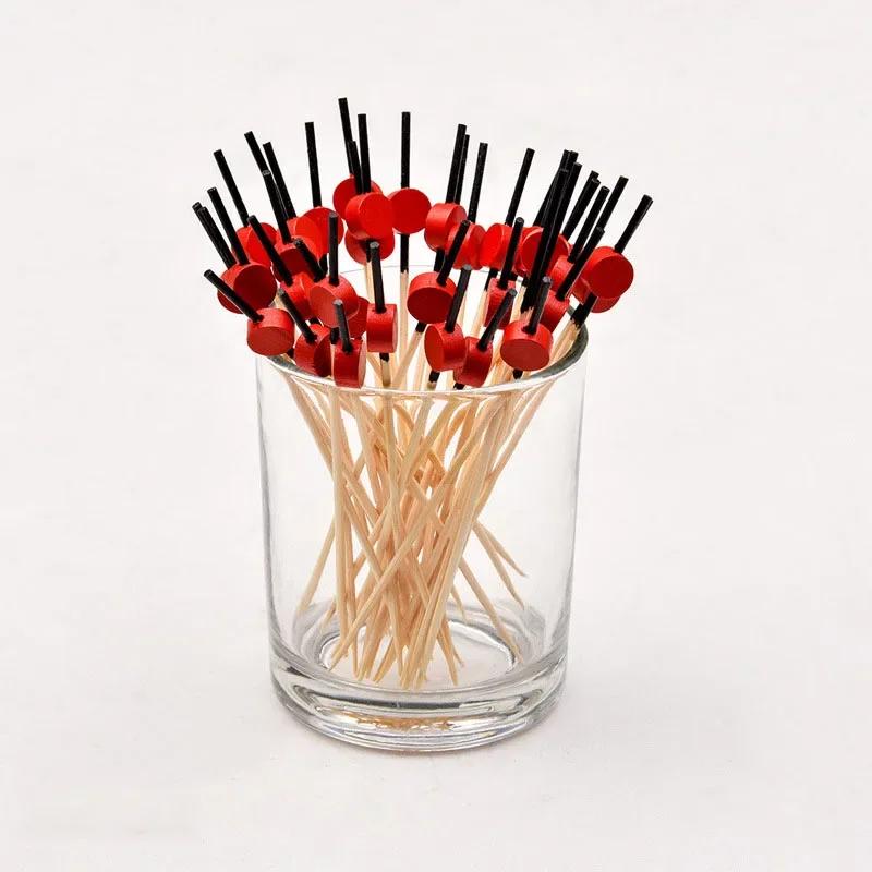 100PCS  Fruit Stick Bamboo Pick Buffet Cupcake Fruit Fork Party Dessert Salad Stick Cocktail Skewer For Wedding Decor