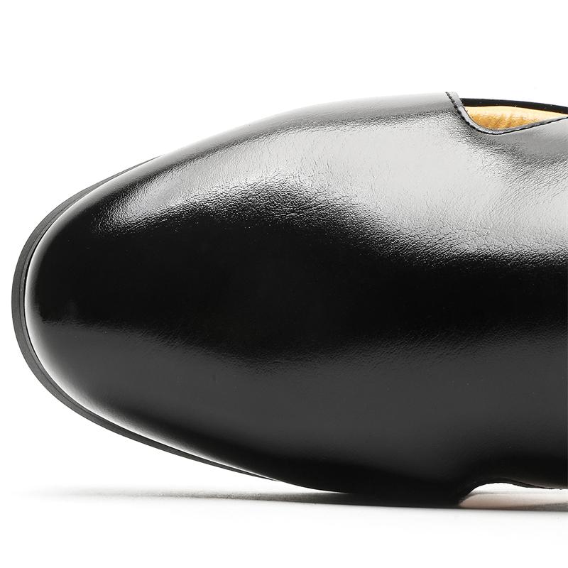 Summer Men High Quality Leather Breathable Sandals Retro Casual Black Brown Slip on Sandals Leather Sandals Men's Flats