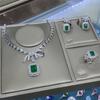 2025 Fashion Jewelry Set 925 Pure Silver Engagement Style Ring Earrings Necklace Women's Party Gift