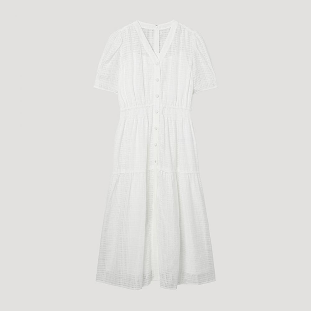 

[She S miSS] See Through Check Long dreSS Swwopp22060 Iv Ivory/55